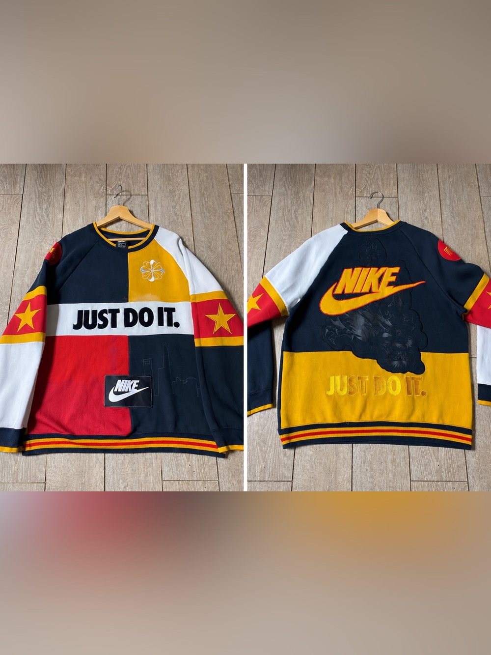 Nike Sportswear Shanghai Dragon Crewneck Sweatshirt Black Skyline L AR1898-010